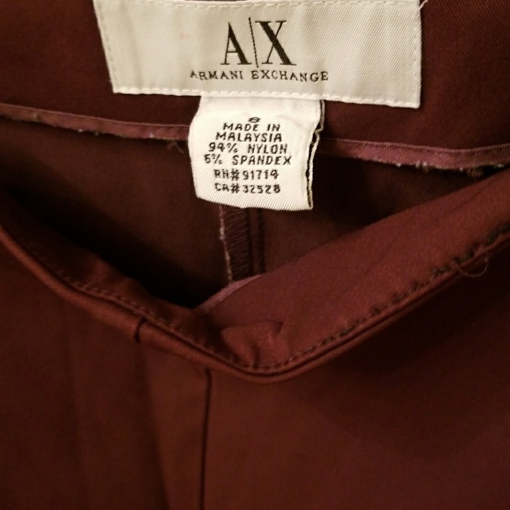 Armani Exchange dress pants plum dark purple sz 8